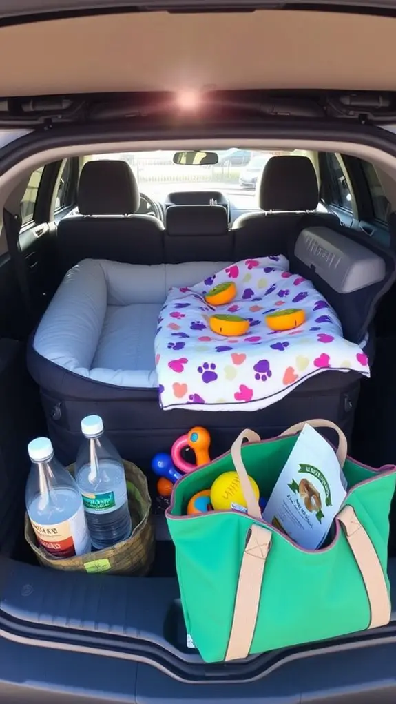 traveling with pet essentials